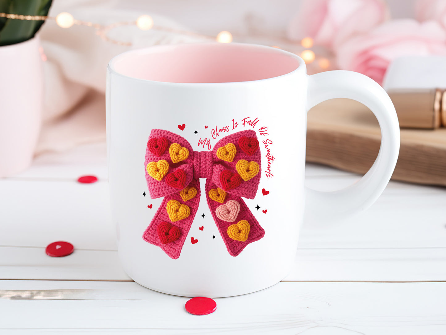 My Class is Full of Sweethearts, Faux Coquette Valentine PNG