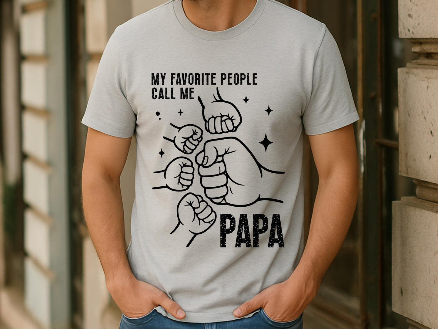 My Favorite People Call Me Papa, Father's Day Fist Bump SVG