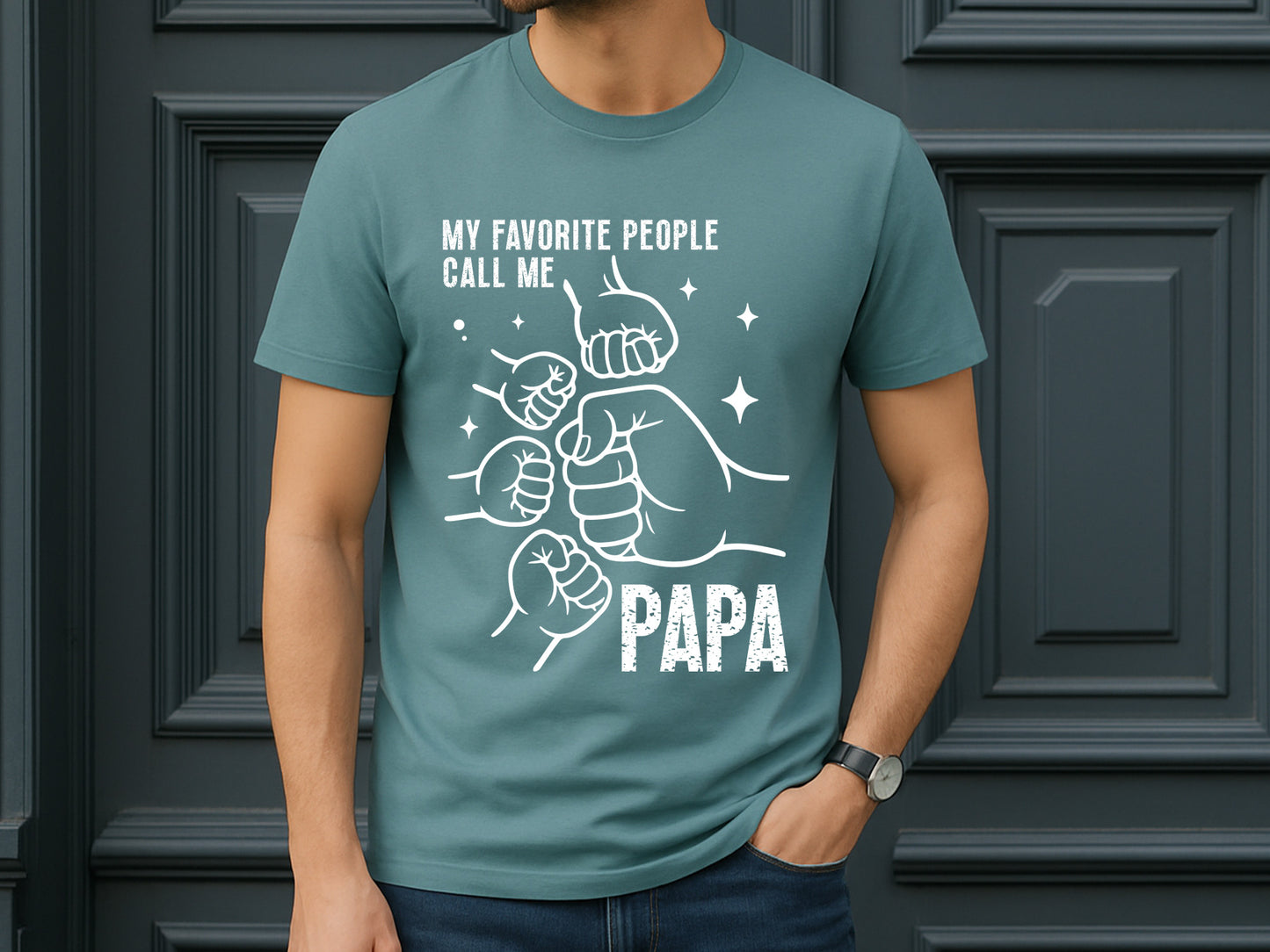 My Favorite People Call Me Papa, Father's Day Fist Bump SVG