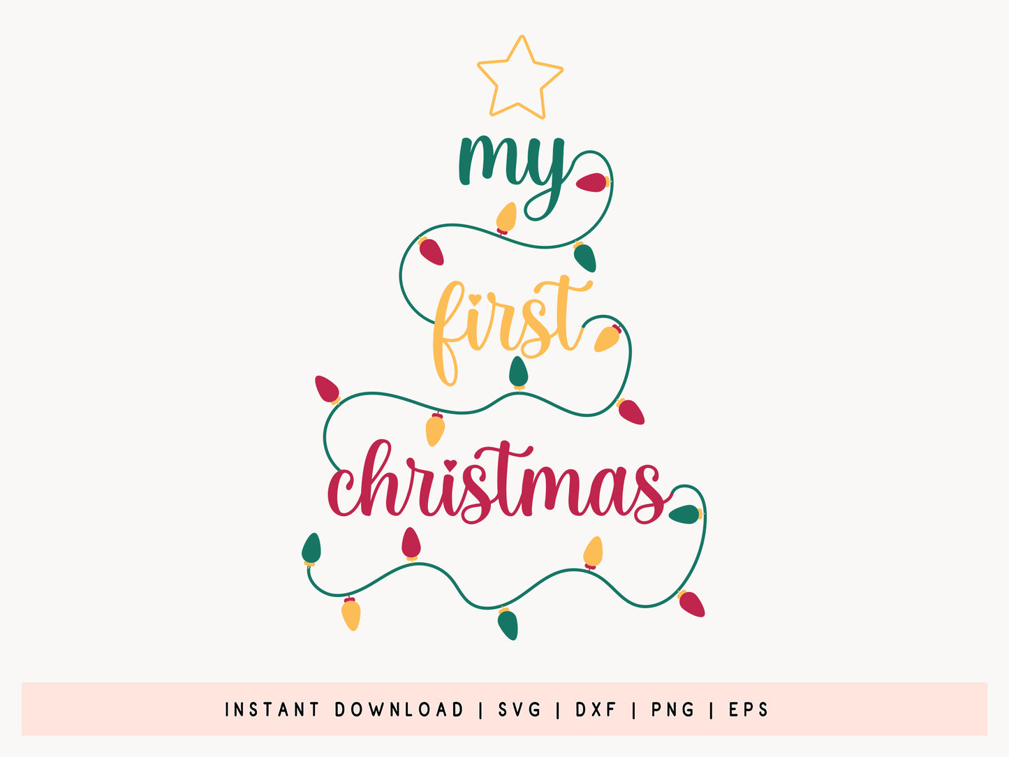 My First Christmas SVG Graphic