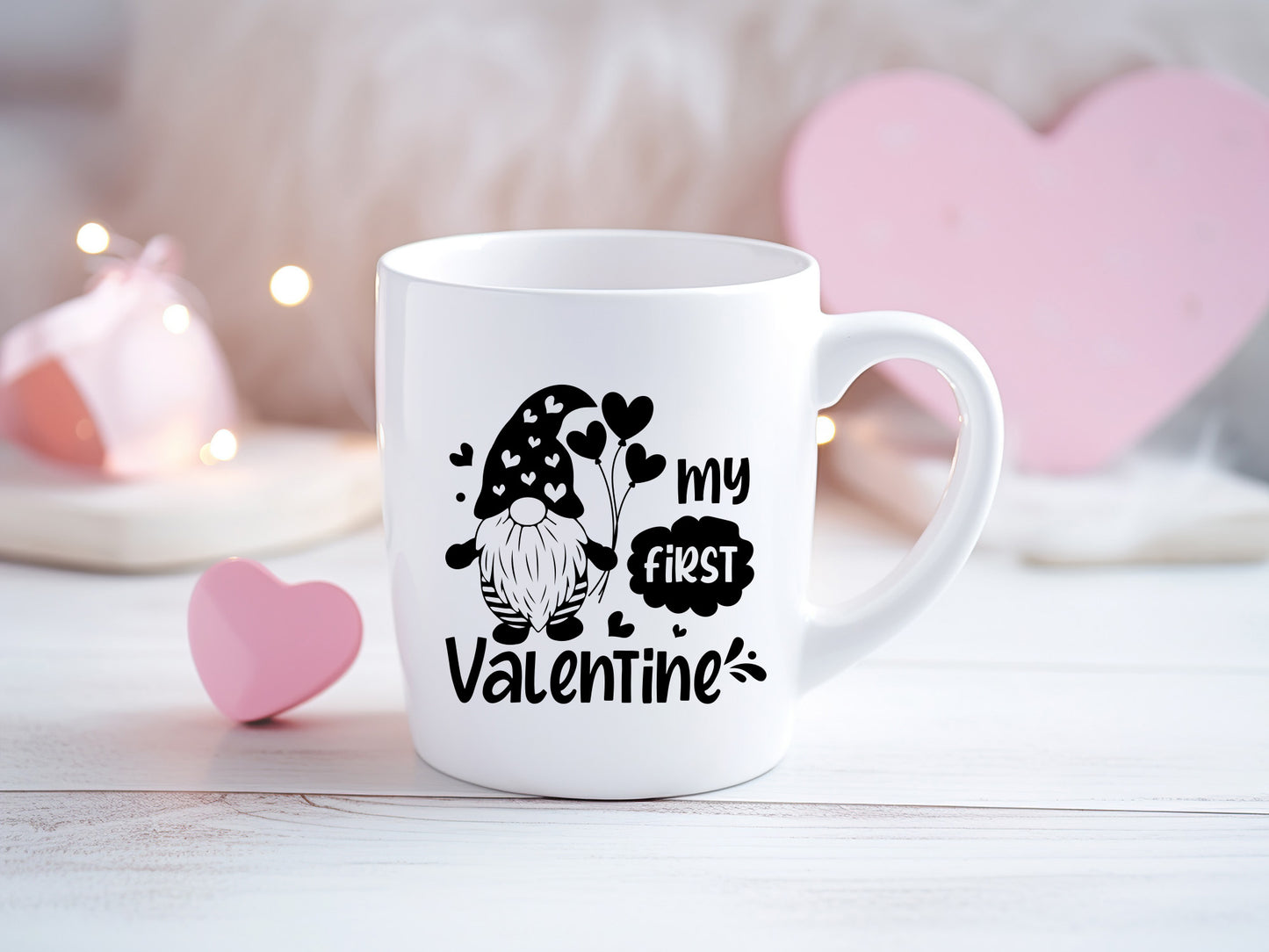 My First Valentine Gnome SVG Design