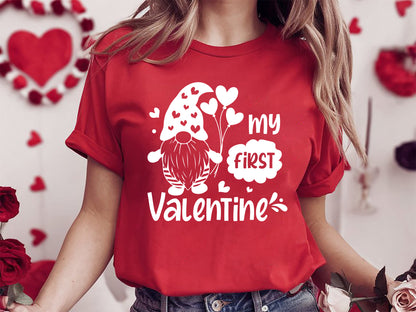 My First Valentine Gnome SVG Design