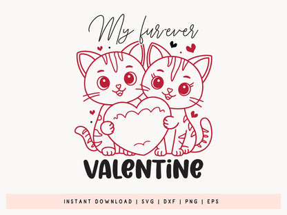 My Fur Ever Valentine - Best Cat Valentine's Day SVG