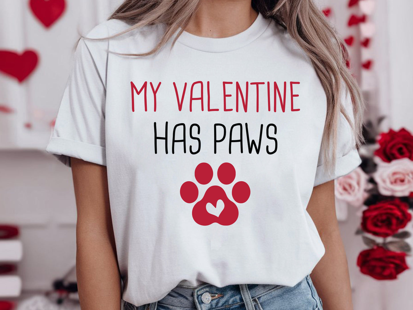 My Valentine Has Paws - Creative Valentines Cat SVG File