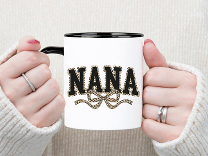 Nana Leopard Coquette Bow Sublimation Print