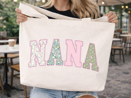 Nana Patchwork Dainty Lace Sublimation PNG