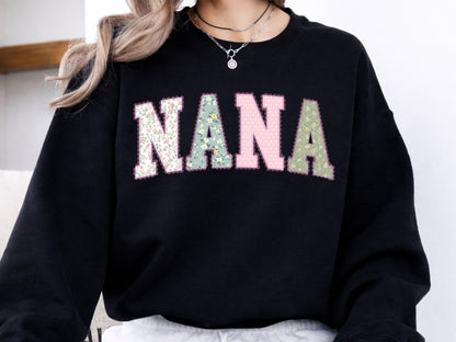 Nana Patchwork Dainty Lace Sublimation PNG