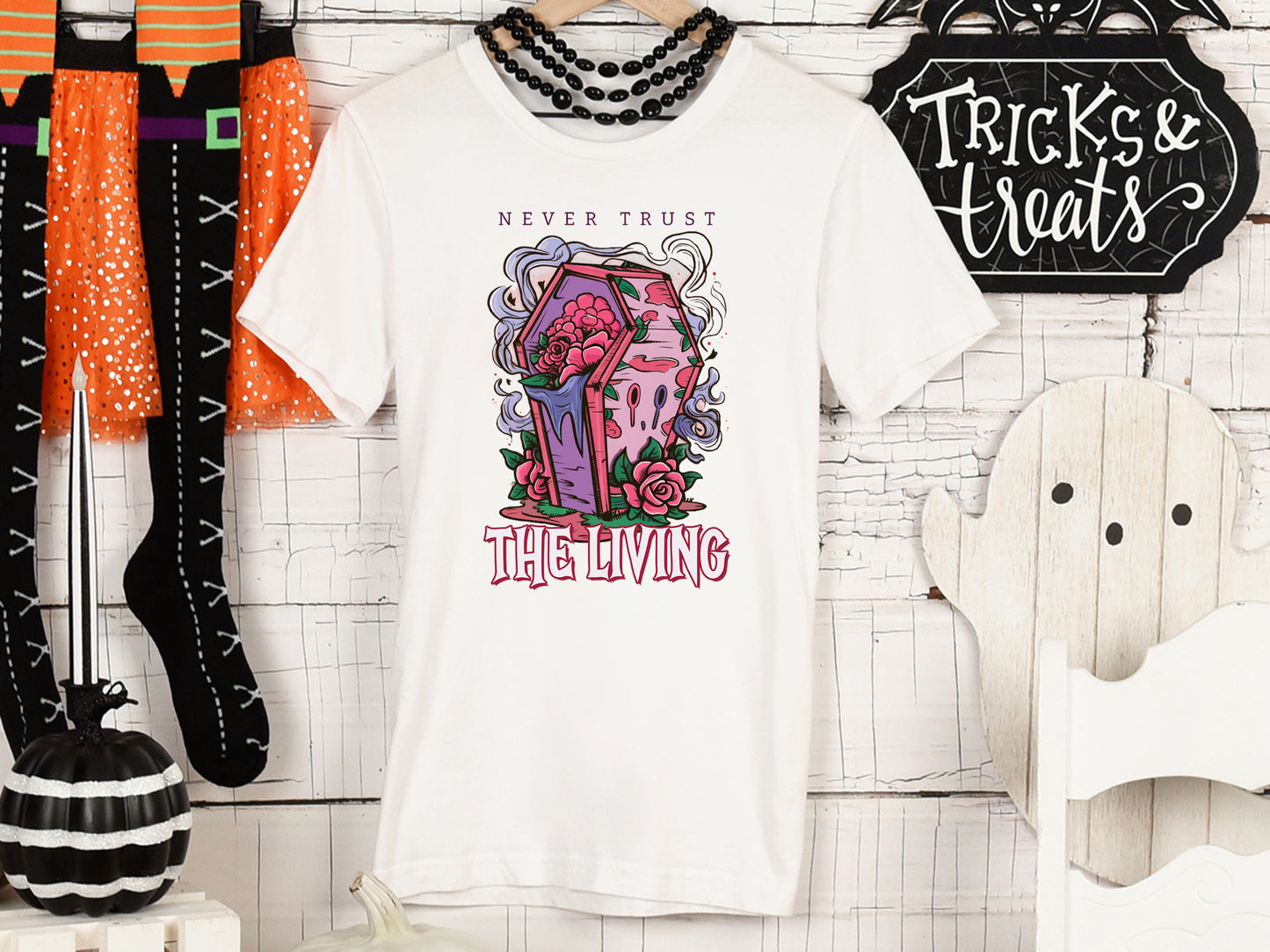 Never Trust the Living - Pink Halloween Sublimation