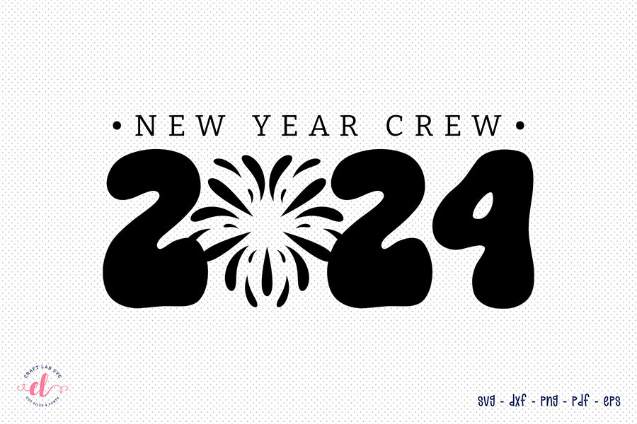 New Year Crew 2024, T Shirt SVG Design