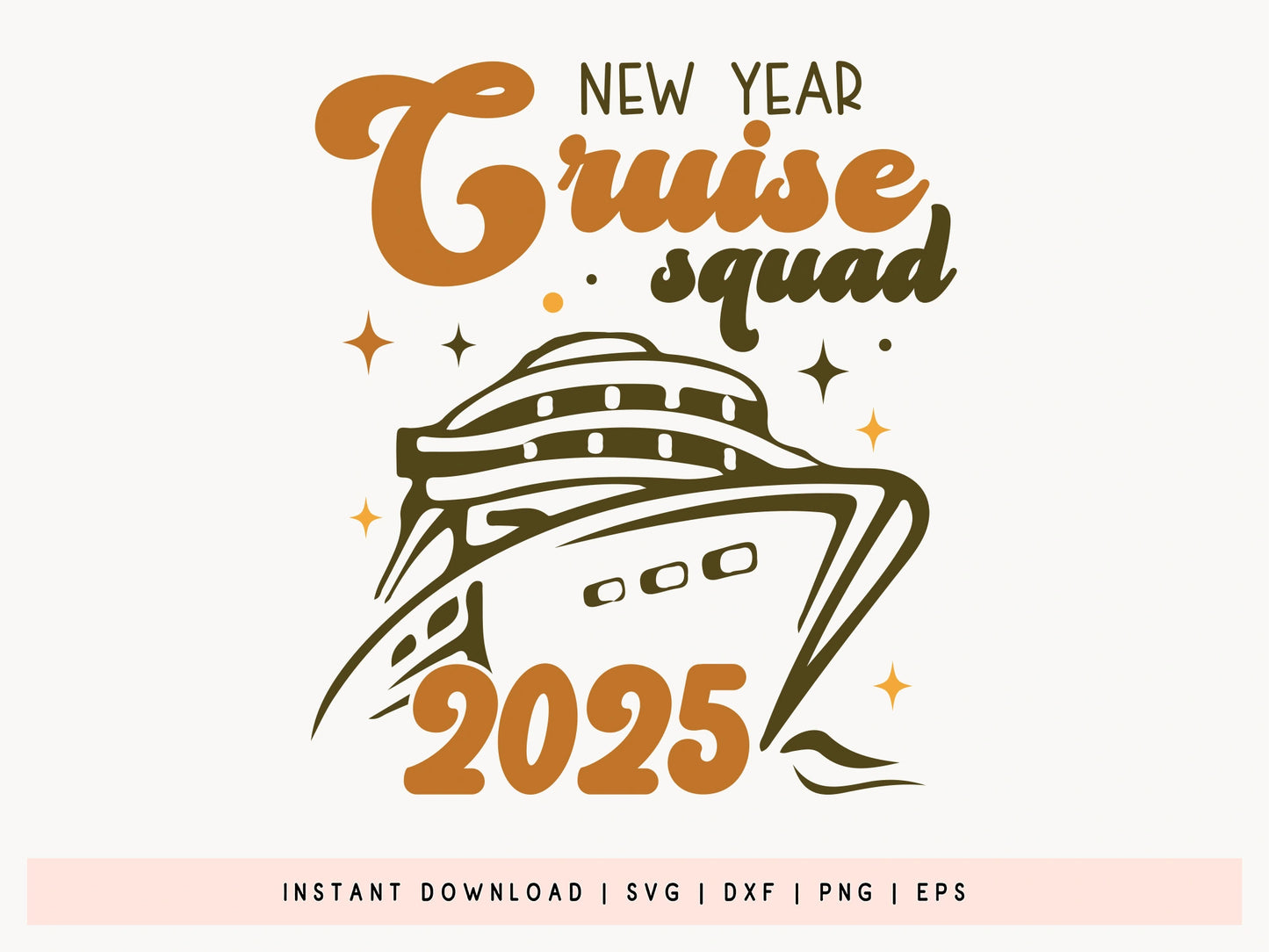 New Year Cruise Squad 2025 SVG