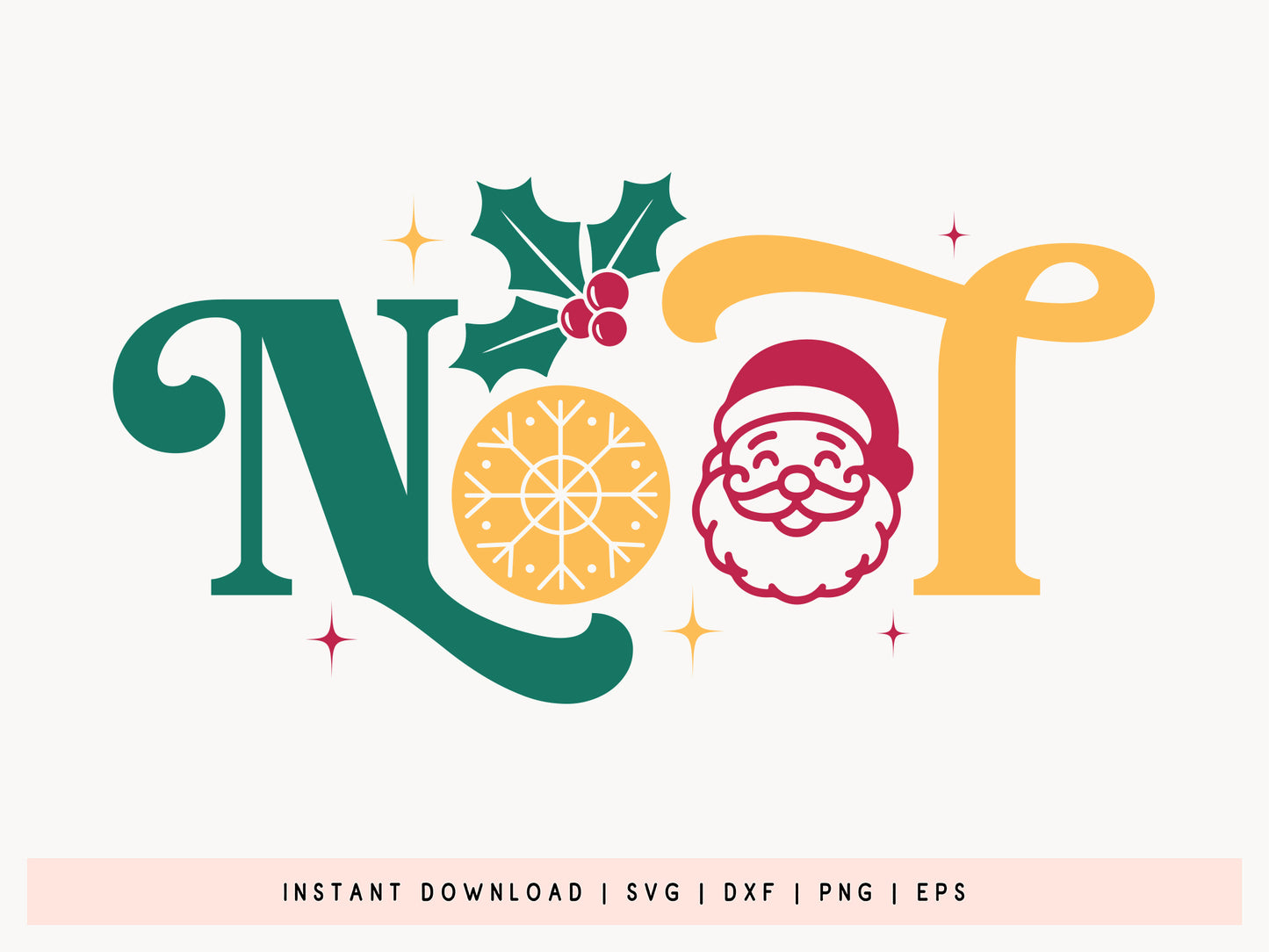 Noel - Handcrafted Christmas SVG Cut File