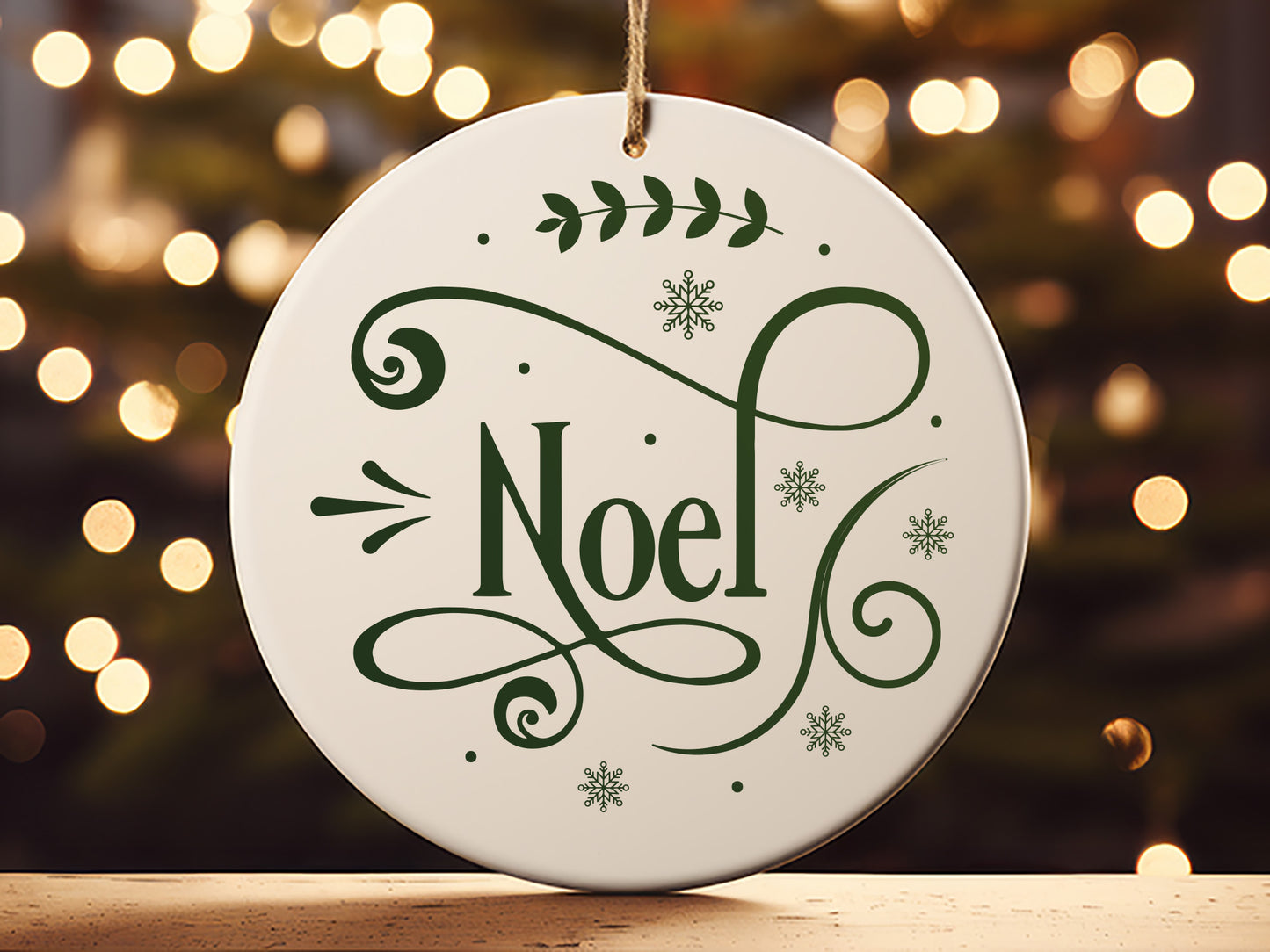 Noel - Rustic Christmas Ornament SVG