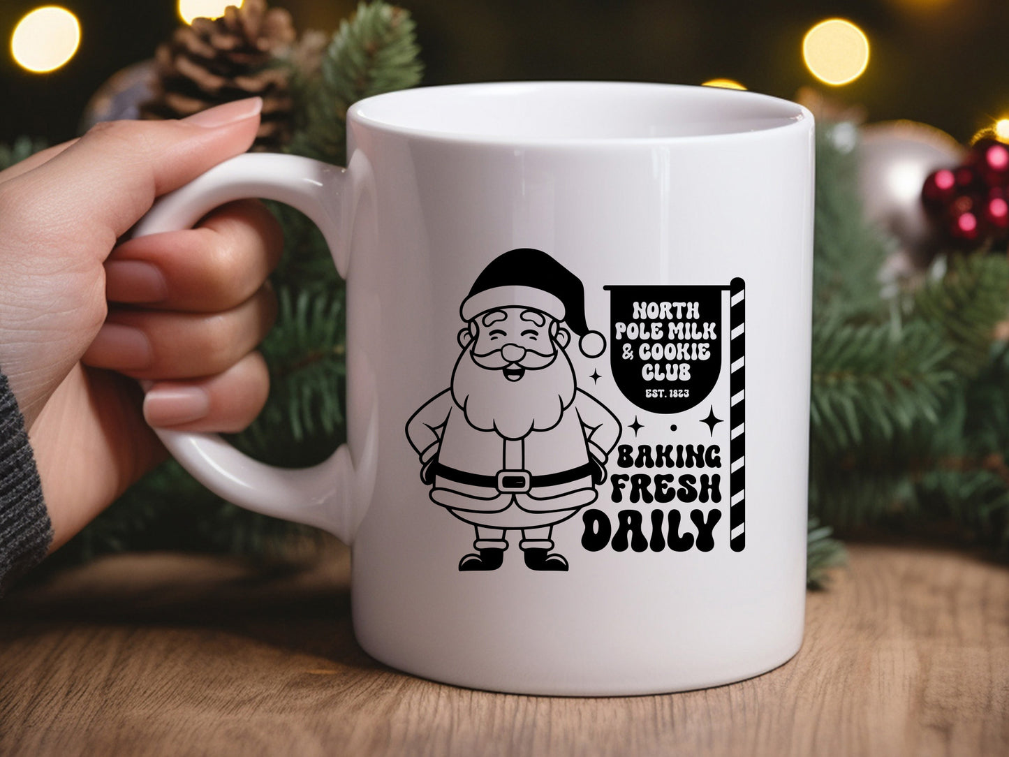 North Pole Milk and Cookie Club - Retro Christmas SVG