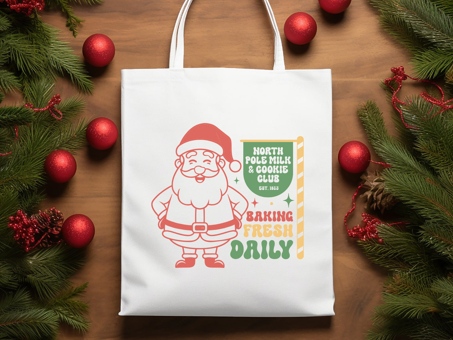 North Pole Milk and Cookie Club - Retro Christmas SVG