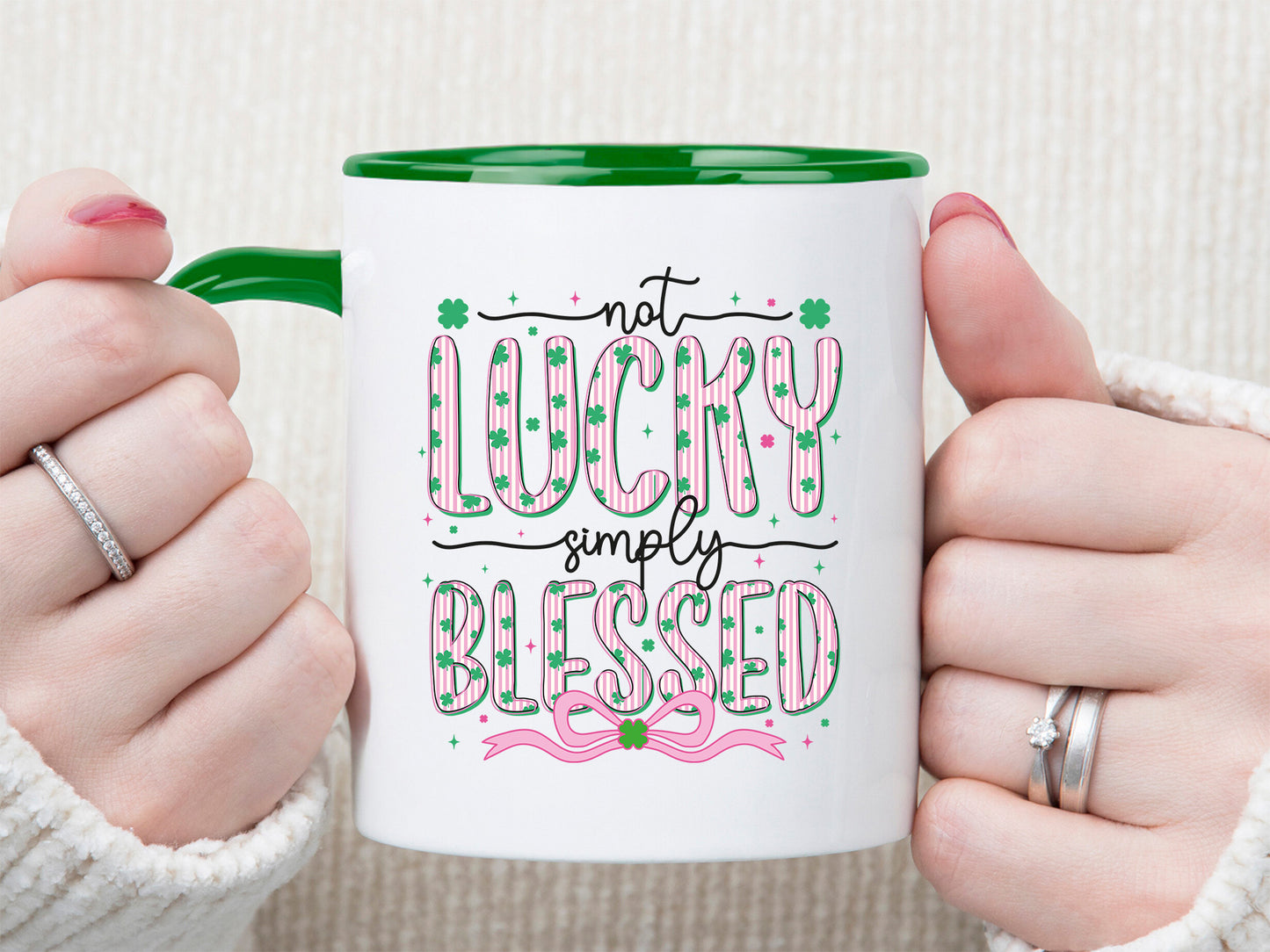 Not Lucky Simply Blessed, Preppy St Patrick's PNG