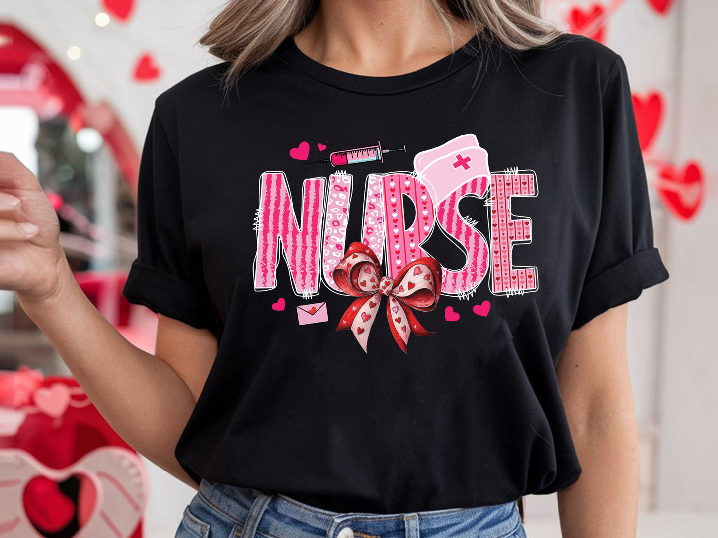 Nurse Coquette Valentines Sublimation Design