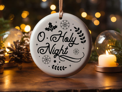 O Holy Night - Printable Christmas Ornament SVG