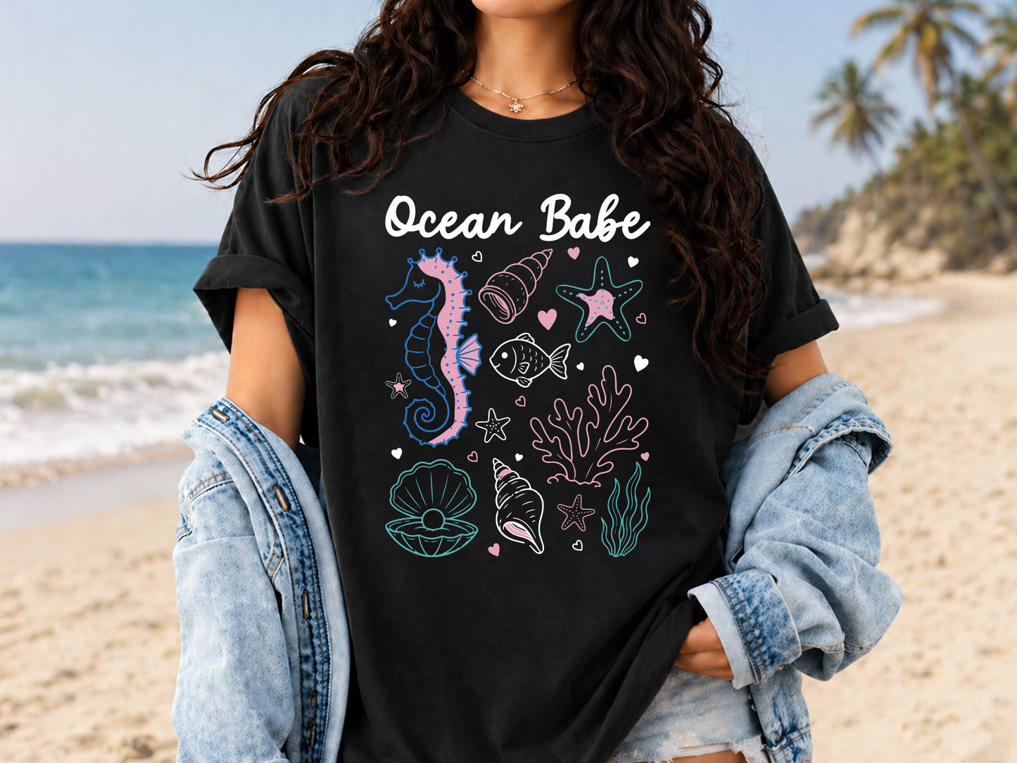Ocean Babe, Coastal Summer PNG Sublimation
