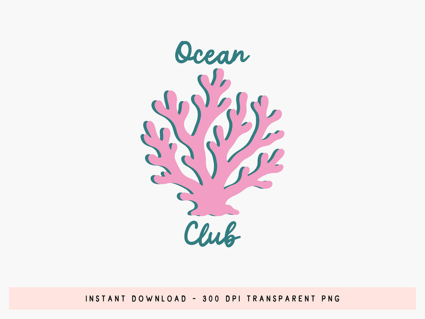 Ocean Club, Coastal Summer Sublimation PNG