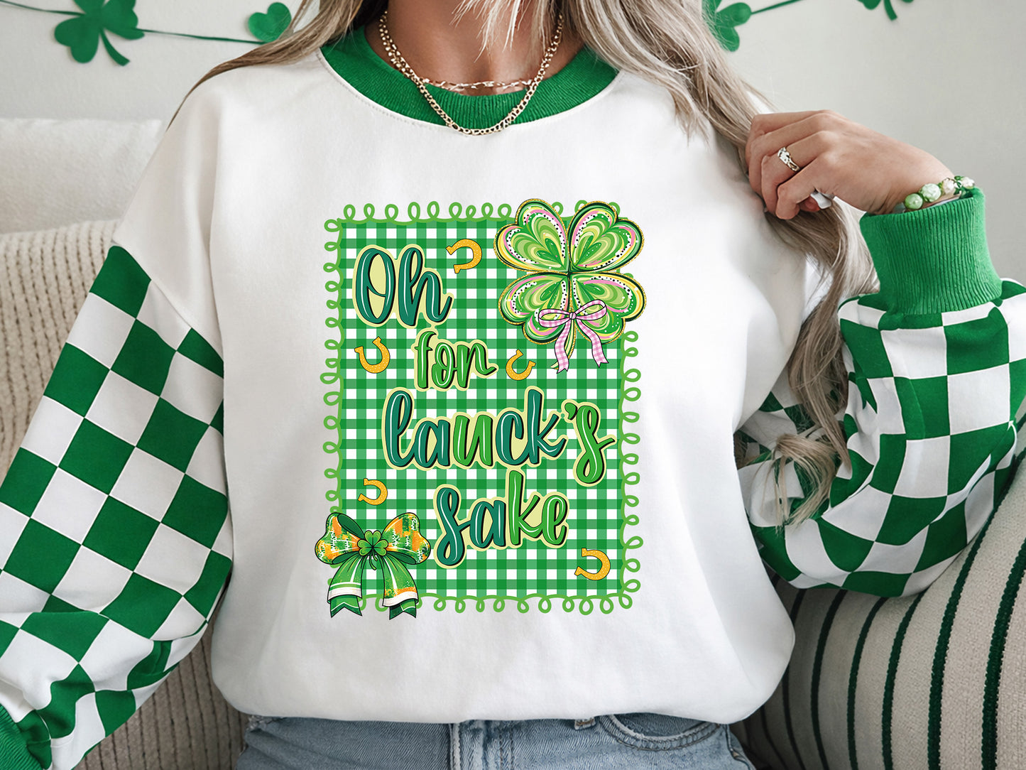 Oh for Lack's Sake, Preppy St Patrick's PNG Design