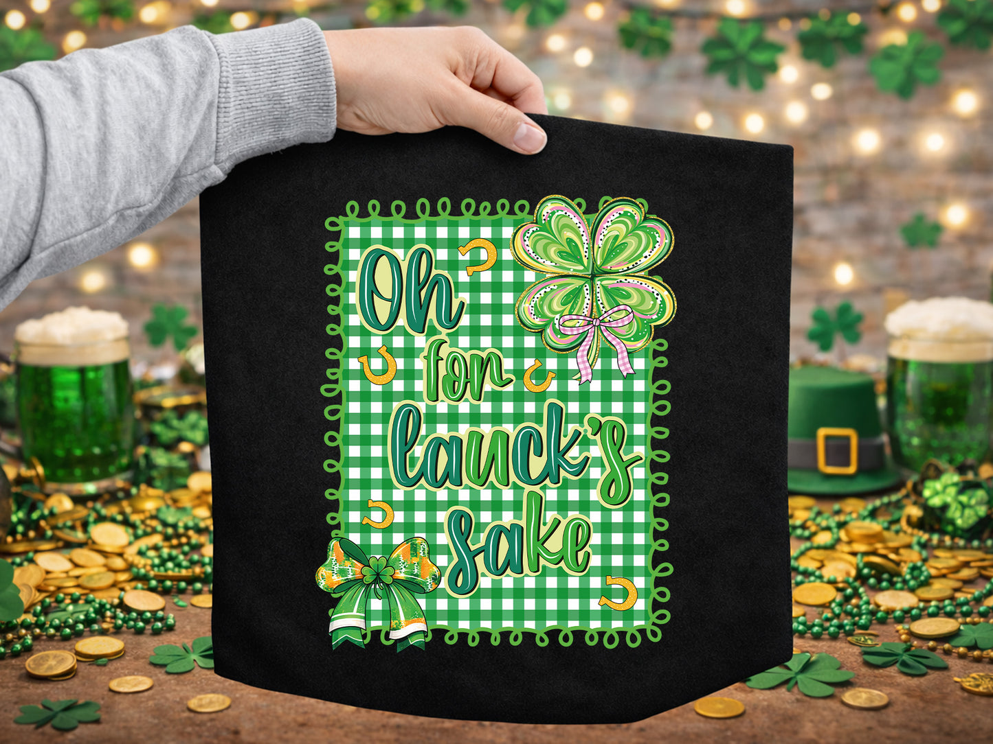 Oh for Lack's Sake, Preppy St Patrick's PNG Design
