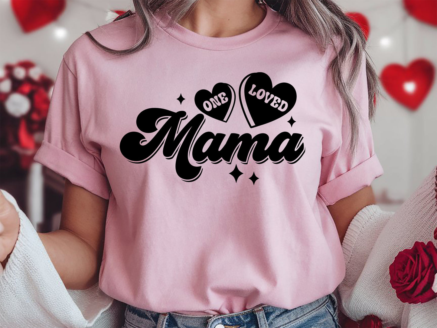 One Loved Mama - Retro Valentine Craft SVG