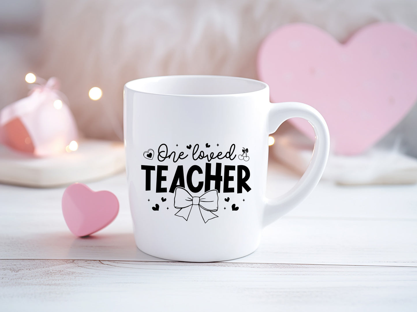 One Loved Teacher - Valentines Day SVG Vector