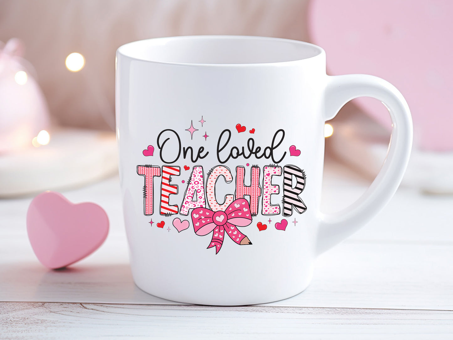 One Loved Teacher Coquette Valentine Sublimation