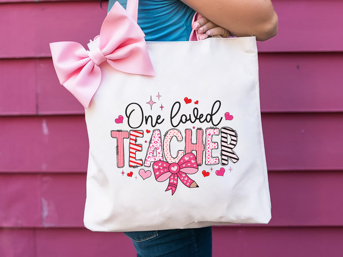 One Loved Teacher Coquette Valentine Sublimation