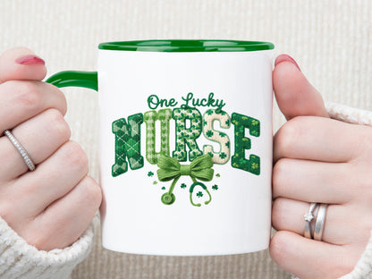 One Lucky Nurse, Faux Yarn St Patrick's Day PNG