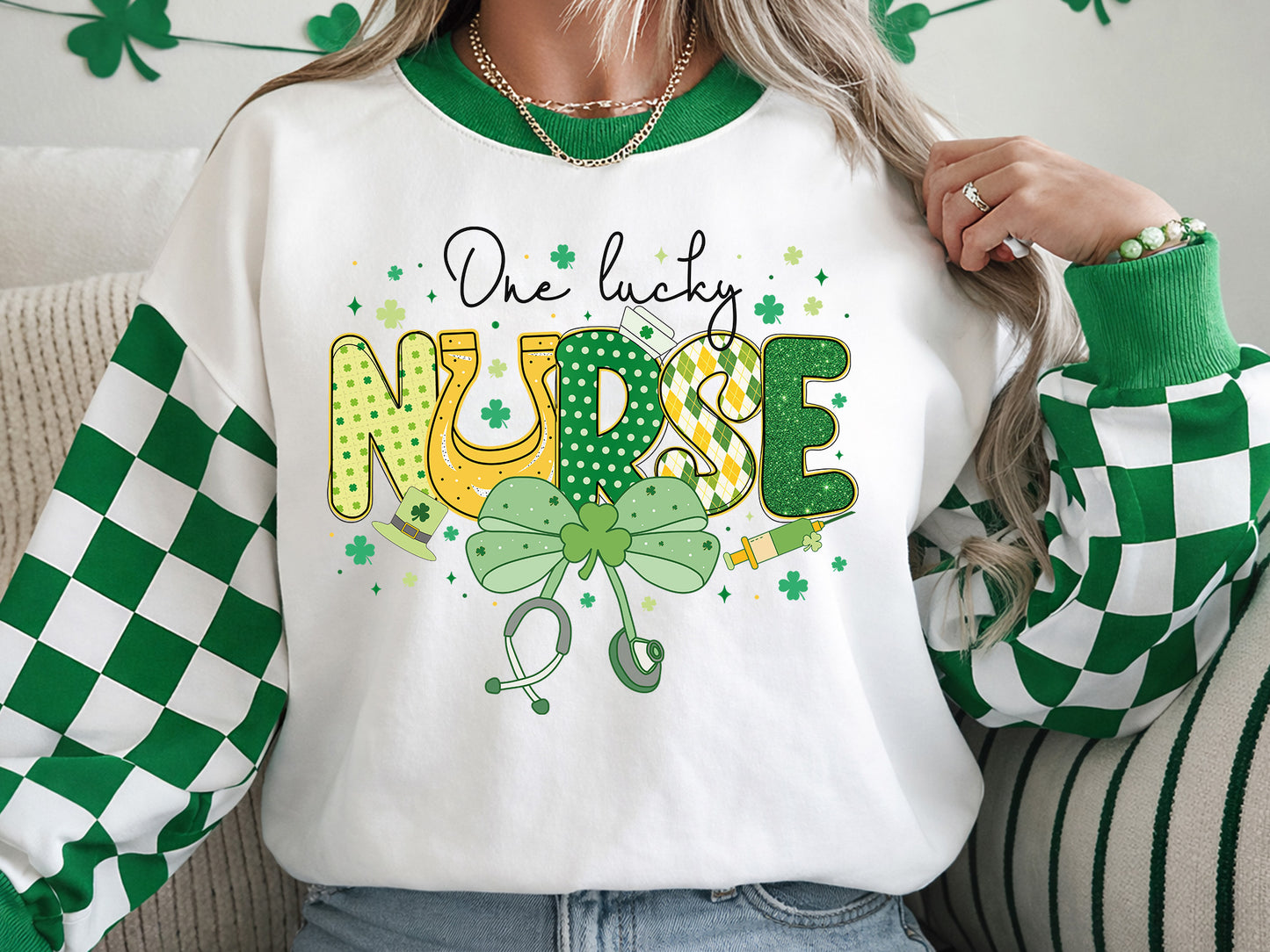 One Lucky Nurse, Preppy St Patrick's Day PNG