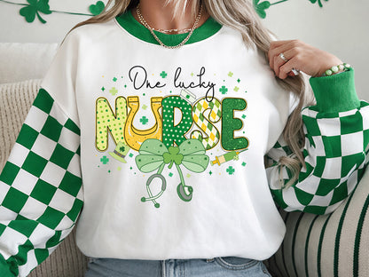 One Lucky Nurse, Preppy St Patrick's Day PNG