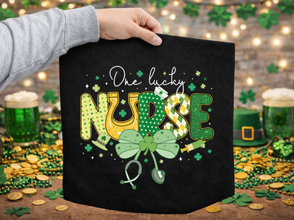 One Lucky Nurse, Preppy St Patrick's Day PNG