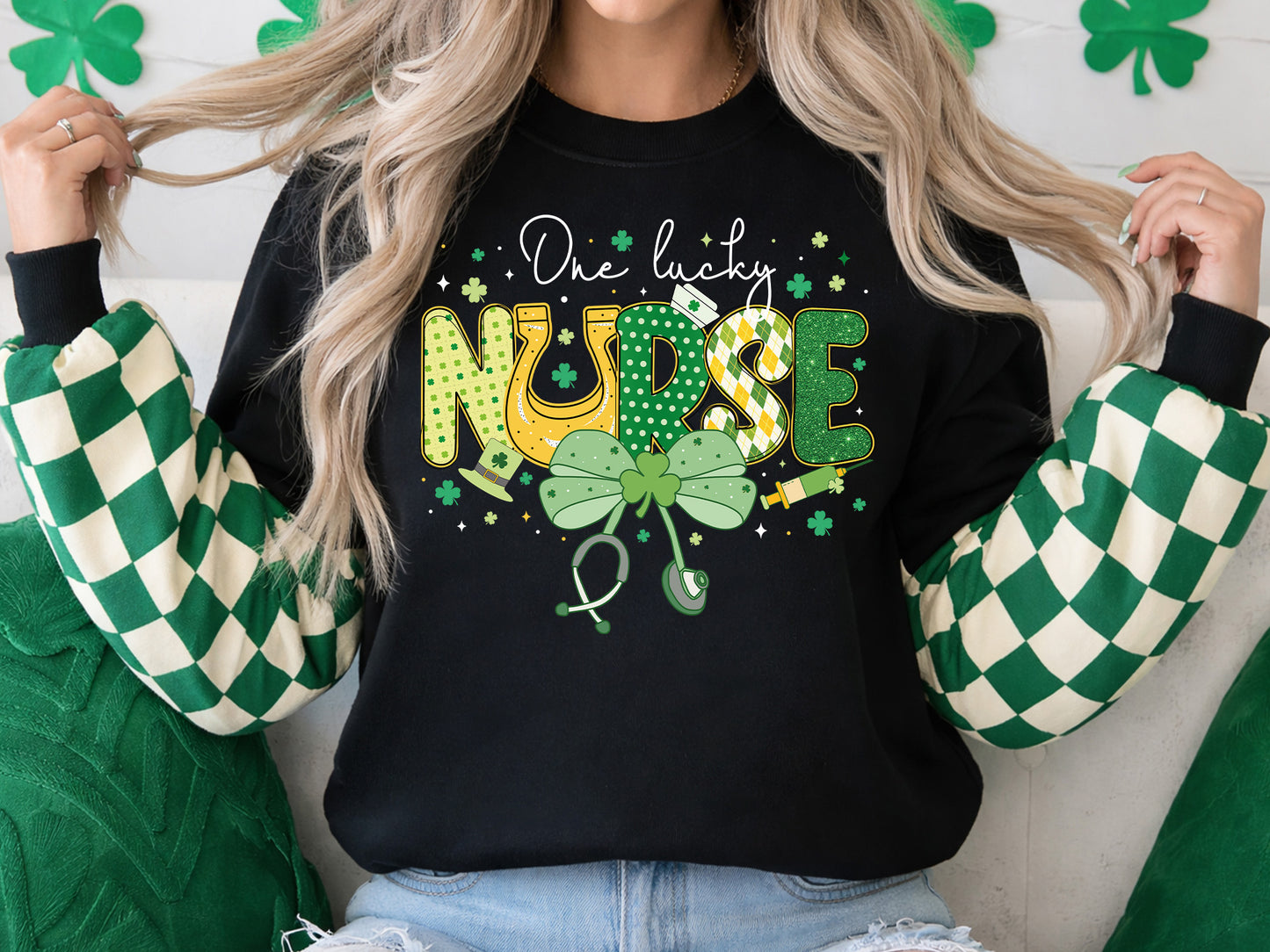 One Lucky Nurse, Preppy St Patrick's Day PNG
