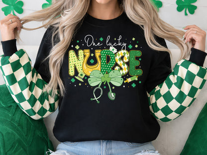 One Lucky Nurse, Preppy St Patrick's Day PNG