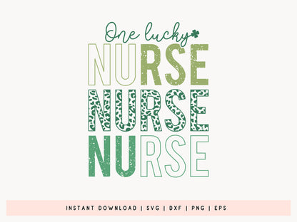 One Lucky Nurse, St Patrick's Day SVG Vector