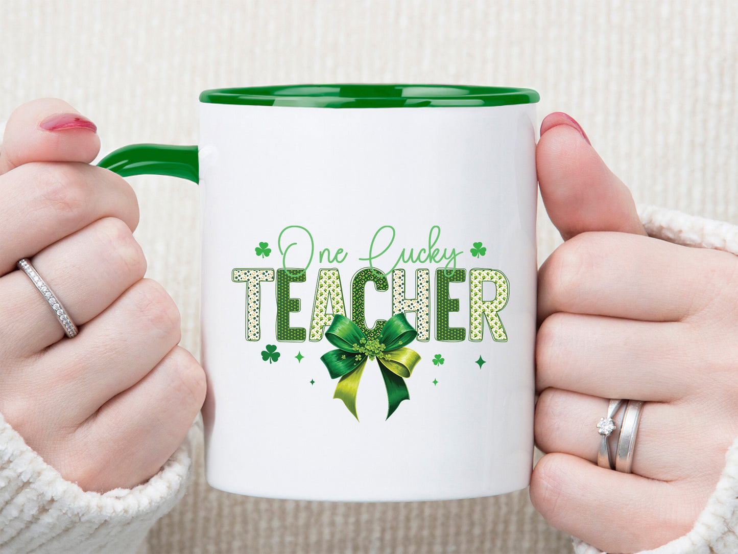 One Lucky Teacher, St Patrick's Day Sublimation PNG