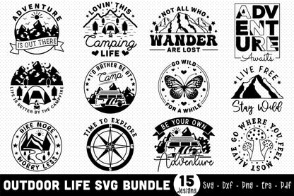Outdoor Life SVG Cut Files Bundle