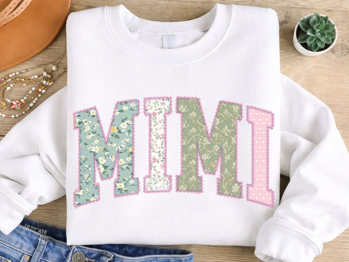 Patchwork Dainty Lace Mother's Day PNG Bundle