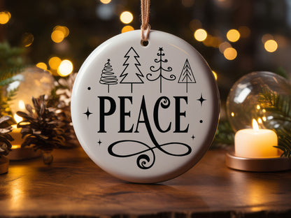 Peace - Cute Christmas Ornament SVG