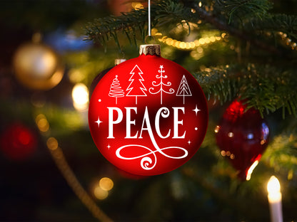 Peace - Cute Christmas Ornament SVG