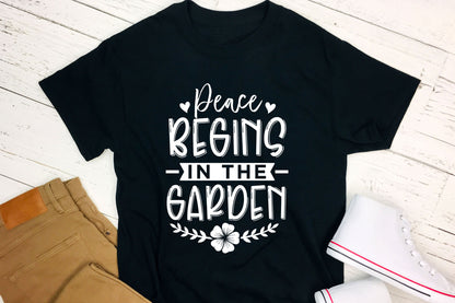 Peace Begins in the Garden, Gardening SVG