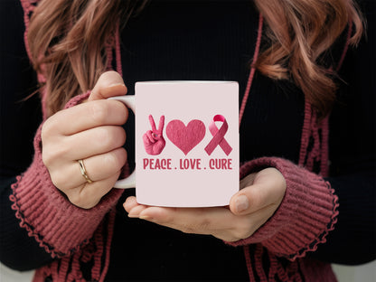 Peace Love Cure - Breast Cancer Sublimation