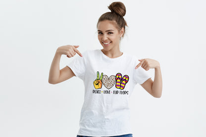 Peace Love Flip Flops, Funny Summer Sublimation