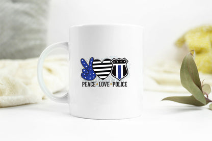 Peace Love Police PNG Sublimation Design