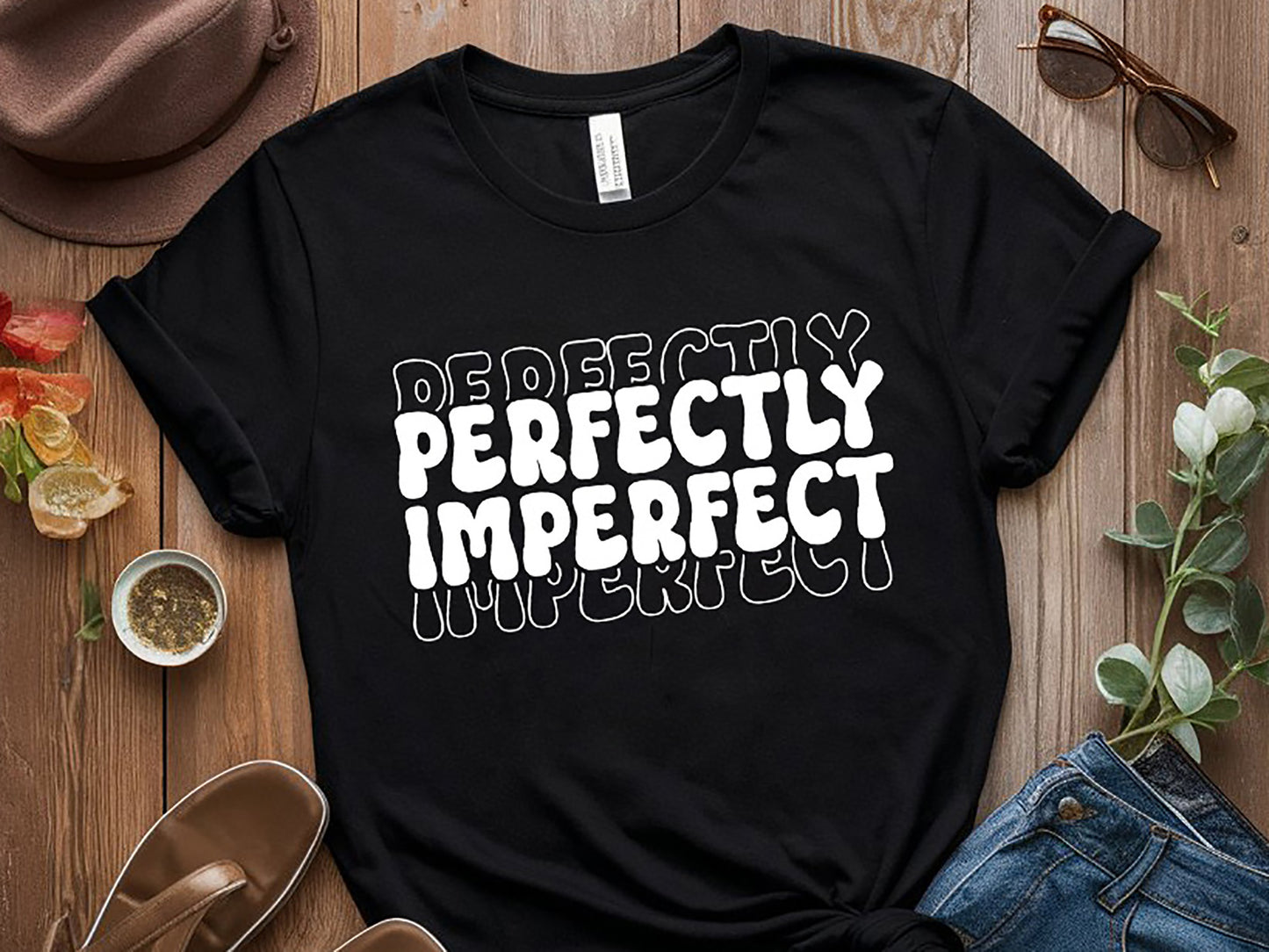 Perfectly Imperfect - Retro Motivational SVG