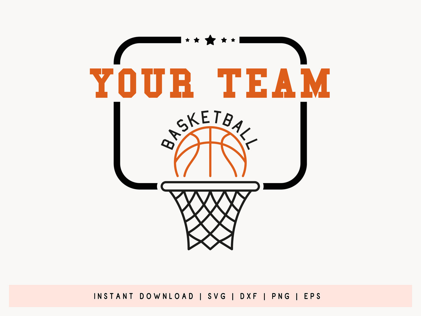 Personalized Basketball Team Name SVG