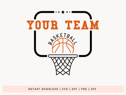 Personalized Basketball Team Name SVG