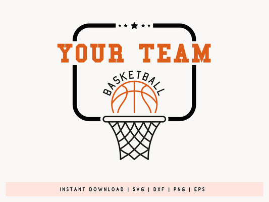 Personalized Basketball Team Name SVG