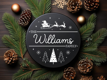 Personalized Christmas Family Name Sign SVG Bundle